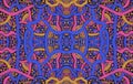 Psychedelic ornamental background. Geometrical pattern. Vector illustration