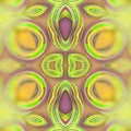 Psychedelic pattern from a group of iridescent twisted shapes. 3d rendering background. Digital illustration