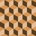 Psychedelic pattern mixed brown