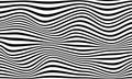 Psychedelic pattern. Optical illusion. Black-white abstract background. Hypnotic design art. Swirl hypnosis texture. Vector Royalty Free Stock Photo