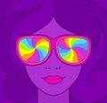 Psychedelic portrait llustration Royalty Free Stock Photo