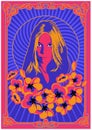 Psychedelic Hippie Art Style Poster