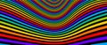 Psychedelic rainbow colored optical illusion lines vector insane art background, LSD hallucination delirium, surreal op art linear Royalty Free Stock Photo