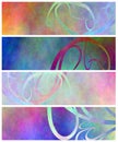 Psychedelic Retro Headers Royalty Free Stock Photo