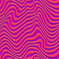 Psychedelic seamless vector pattern. Surreal distorted stripes. Abstract wavy background in metaverse nft style. Optical