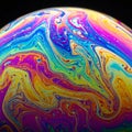 Psychedelic Soap Bubble Planet Macro Royalty Free Stock Photo
