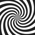 Psychedelic spiral with radial gray rays. Swirl twisted retro background. Comic effect illustration Royalty Free Stock Photo