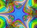 Psychedelic stylized multicolored abstract background