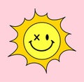 Psychedelic sun icon