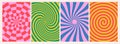 Psychedelic Swirl Radial Pattern. Retro Waves, Spiral, Burst, Swirl, Twirl Background. Abstract Vector Groovy Carnival