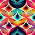 Psychedelic swirls and curves, bright colors and fluid lines to create a groovy, psychedelic pattern Generative AI, illustration