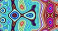 Psychedelic symmetry abstract pattern and hypnotic background, art zine culture