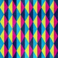 Psychedelic triangle seamless pattern with grunge effect Royalty Free Stock Photo