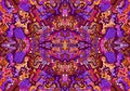 Psychedelic trippy colorful surreal artistic pattern. Mirror abstract pattern