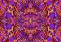 Psychedelic trippy colorful surreal artistic pattern. Mirror abstract pattern