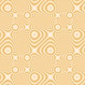 Psychedelic vector seamless pattern with optical illusion effect. Yellow color Royalty Free Stock Photo
