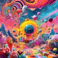 Psychedelic Visions: Colorful Moodboard