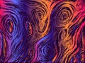 Psychedelic vivid abstract waves decorative pattern. Vector hand drawn creative background