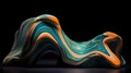 Psychedelic Watercolor Sculpture With Marble-like Effect