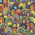 Psychedelic waves seamless pattern