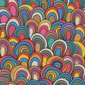 Psychedelic waves seamless pattern