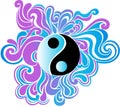 Psychedelic Yin Yang Vector Illustration Royalty Free Stock Photo
