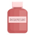 Psychiatric pills icon cartoon vector. Anxiety problem Royalty Free Stock Photo