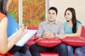 Psychiatrist giving motivation for young couple