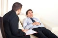 Psychiatrist with male patient Royalty Free Stock Photo