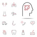 Psychiatry colored line icon. Medical icons universal set for web and mobile