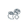 Psychiatry icon. Monochrome simple sign from medical speialist collection. Psychiatry icon for logo, templates, web