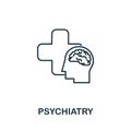 Psychiatry icon. Simple line element Psychiatry symbol for templates, web design and infographics Royalty Free Stock Photo