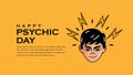 psychic day banner template vector