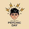 psychic day poster template vector