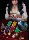 Psychic Card Reader With Crystal Ball and Tarot Cards