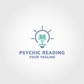 Psychic Reading education vector logo design template