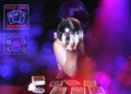 Psychic Tarot Card Reader With Neon Signs