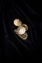 Psychical golden shiny bitcoin lies in the hidden