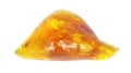 Baltic amber closeup on white background