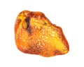 Baltic amber closeup on white background