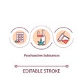 Psychoactive substances concept icon Royalty Free Stock Photo