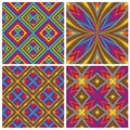 Psychodelic Pattern Set Royalty Free Stock Photo