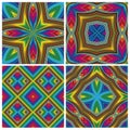 Psychodelic Pattern Set Royalty Free Stock Photo