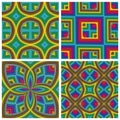Psychodelic Pattern Set Royalty Free Stock Photo