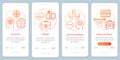 Psychographics targeting orange gradient onboarding mobile app page screen vector template