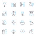 Psychological assistance linear icons set. Therapy, Counseling, Support, Guidance, Healing, Empathy, Insight line vector