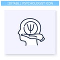 Psychological help line icon.Editable illustration