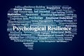 Psychological Resilience Word Cloud. Visual Summary of Training and Coping Concepts Royalty Free Stock Photo