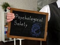 Psychological Safety phrase on the blackboard Royalty Free Stock Photo