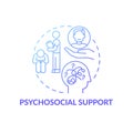 Psychological and social support concept icon